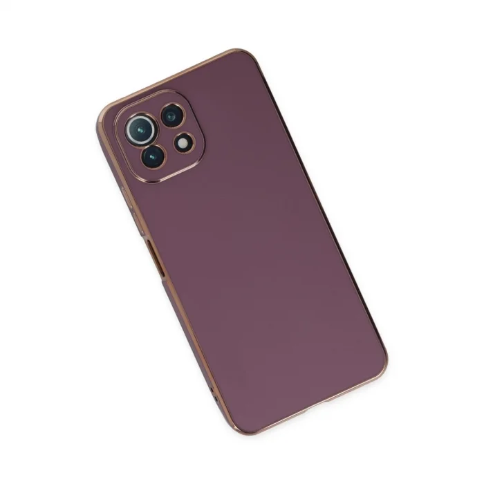 BUĞZ Xiaomi Mi 11 Lite Kılıf Volet Silikon - Mor