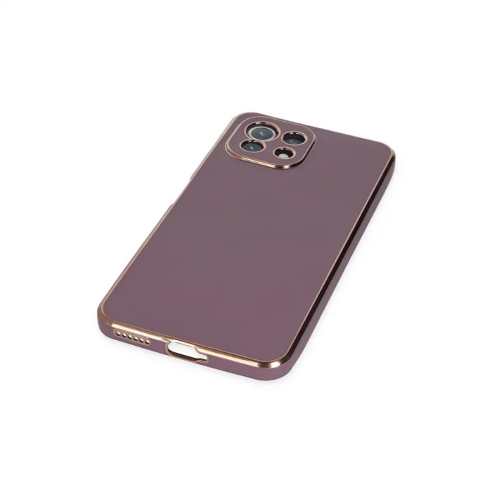 BUĞZ Xiaomi Mi 11 Lite Kılıf Volet Silikon - Mor