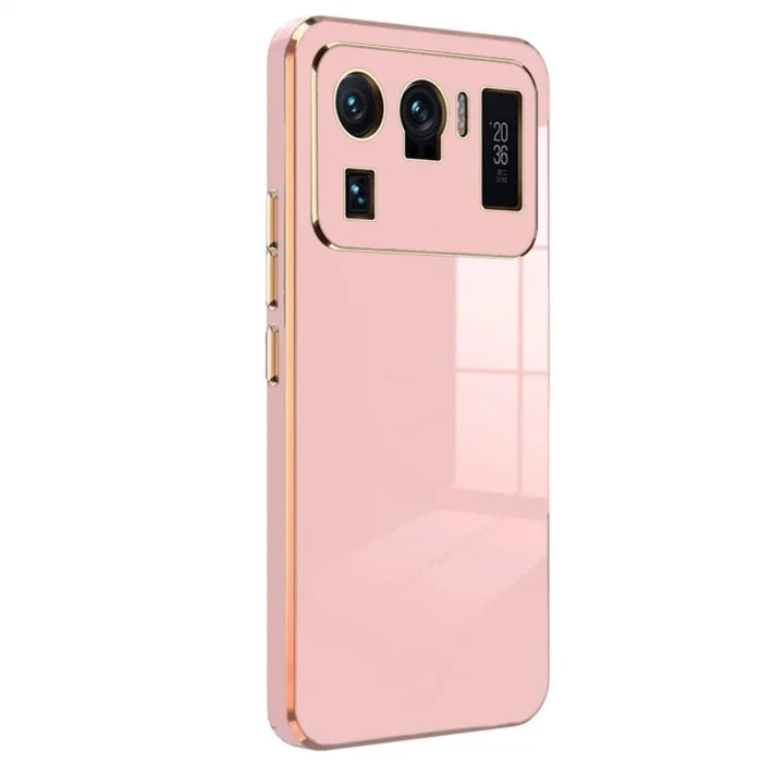 BUĞZ Xiaomi Mi 11 Ultra Kılıf Volet Silikon - Pembe