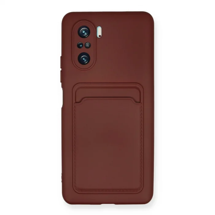 BUĞZ Xiaomi Mi 11i Kılıf Kelvin Kartvizitli Silikon - Bordo