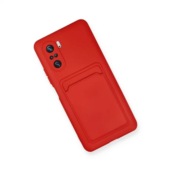BUĞZ Xiaomi Mi 11i Kılıf Kelvin Kartvizitli Silikon - Kırmızı