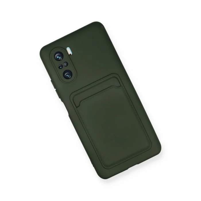 BUĞZ Xiaomi Mi 11i Kılıf Kelvin Kartvizitli Silikon - Koyu Yeşil