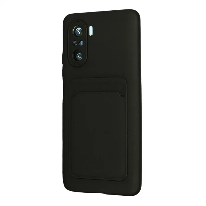 BUĞZ Xiaomi Mi 11i Kılıf Kelvin Kartvizitli Silikon - Siyah