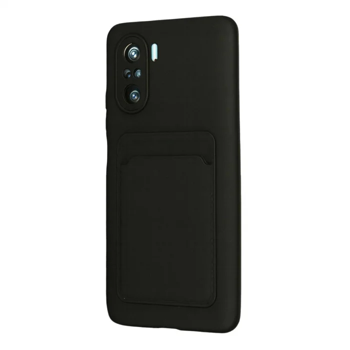 BUĞZ Xiaomi Mi 11i Kılıf Kelvin Kartvizitli Silikon - Siyah