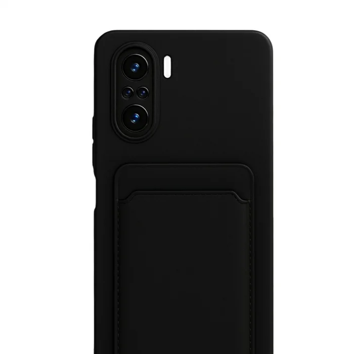 BUĞZ Xiaomi Mi 11i Kılıf Kelvin Kartvizitli Silikon - Siyah