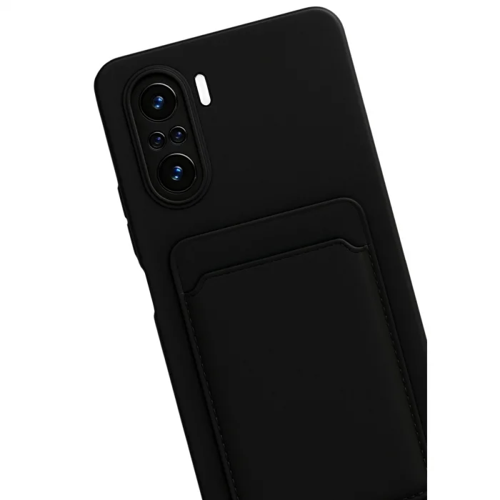 BUĞZ Xiaomi Mi 11i Kılıf Kelvin Kartvizitli Silikon - Siyah