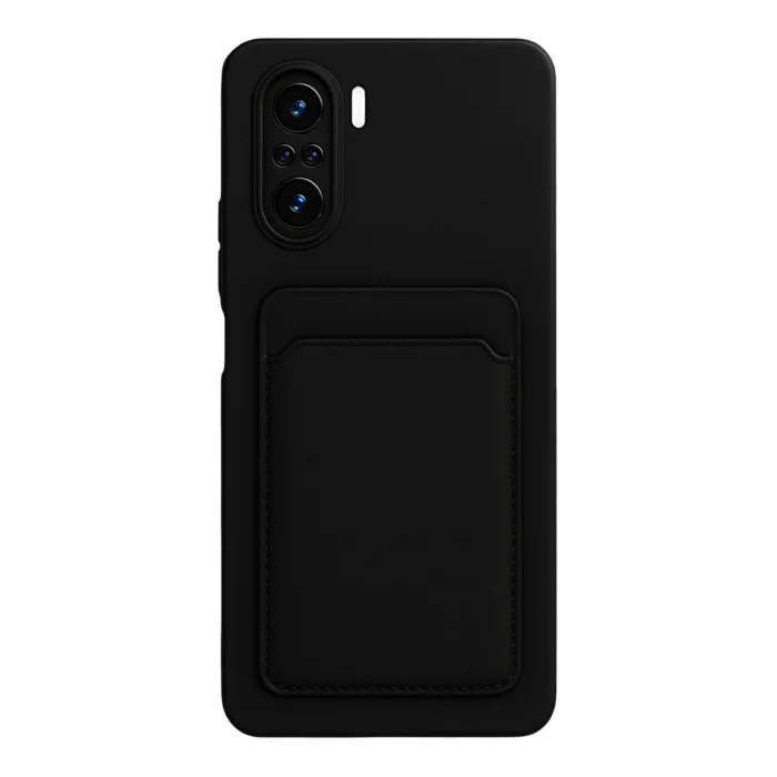 BUĞZ Xiaomi Mi 11i Kılıf Kelvin Kartvizitli Silikon - Siyah