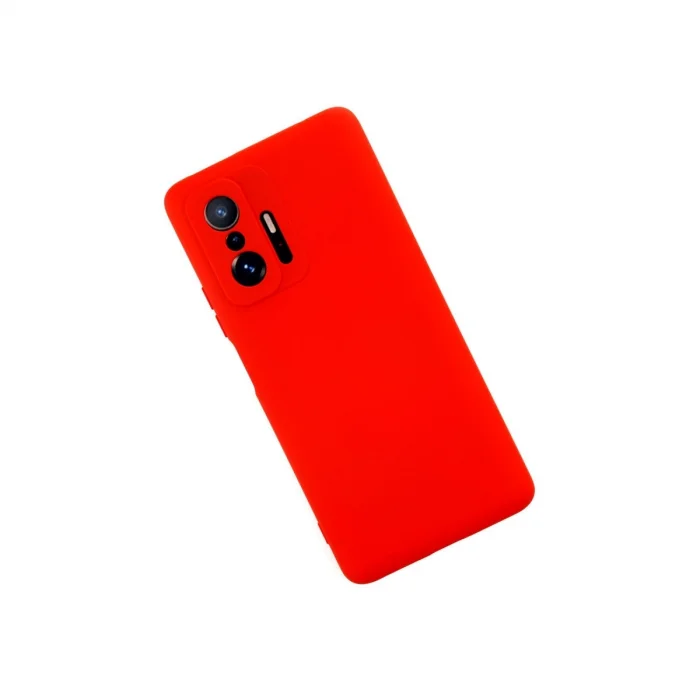 BUĞZ Xiaomi Mi 11t Pro Kılıf Nano İçi Kadife Silikon - Kırmızı