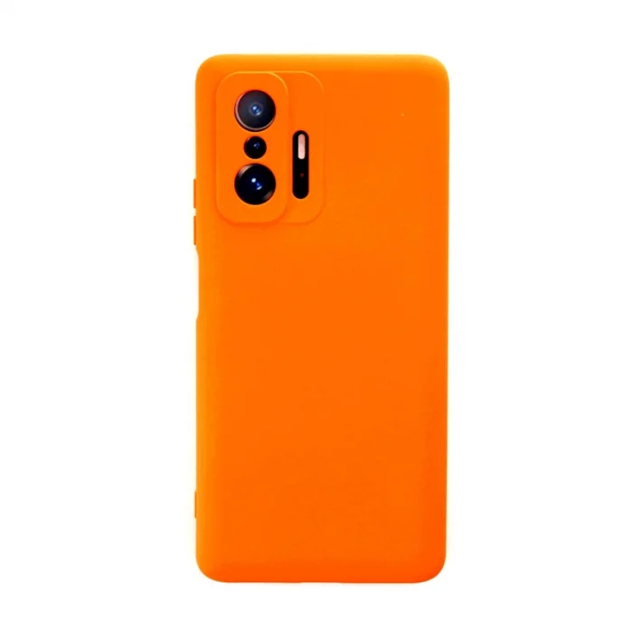 BUĞZ Xiaomi Mi 11t Pro Kılıf Nano İçi Kadife Silikon - Turuncu