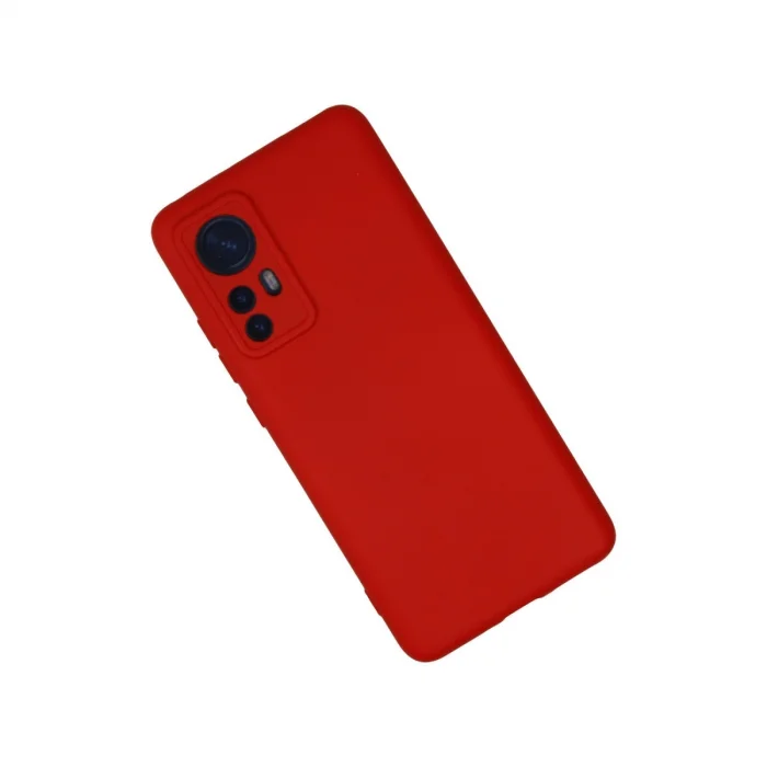BUĞZ Xiaomi Mi 12 Kılıf Nano İçi Kadife Silikon - Kırmızı