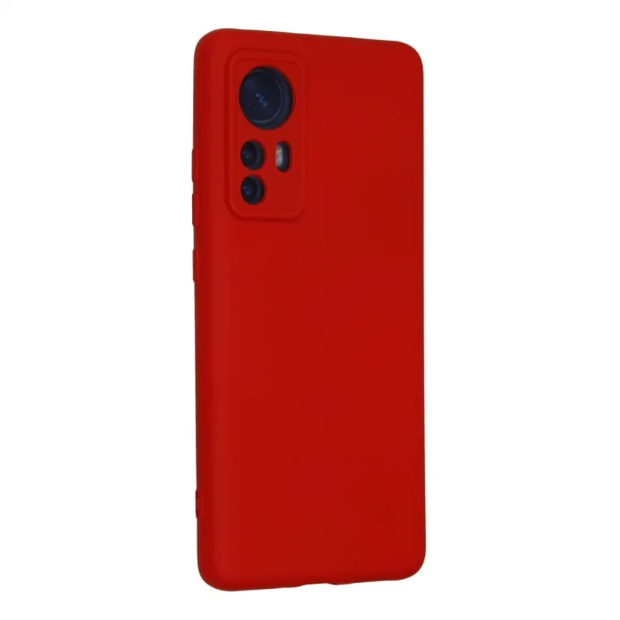 BUĞZ Xiaomi Mi 12 Kılıf Nano İçi Kadife Silikon - Kırmızı