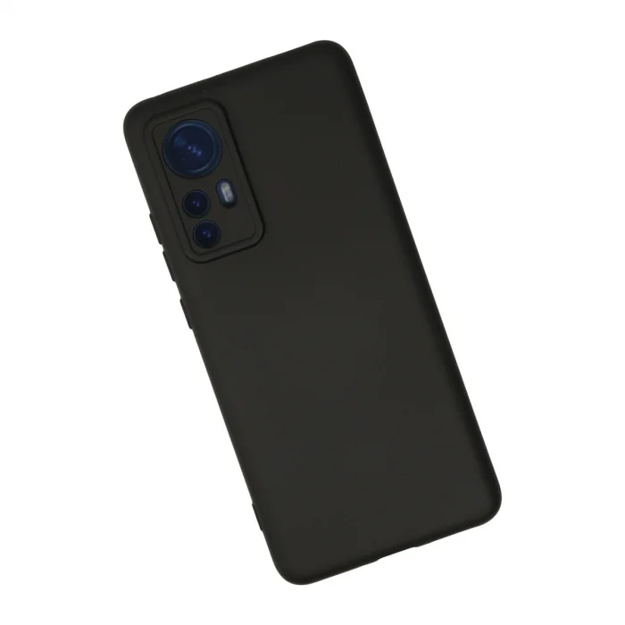 BUĞZ Xiaomi Mi 12 Kılıf Nano İçi Kadife Silikon - Siyah