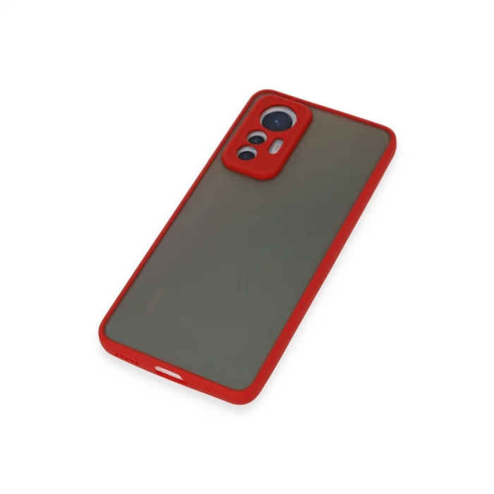 BUĞZ Xiaomi Mi 12 Lite Kılıf Montreal Silikon Kapak - Kırmızı
