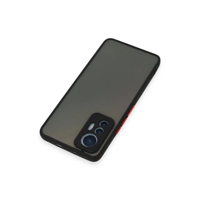 BUĞZ Xiaomi Mi 12 Lite Kılıf Montreal Silikon Kapak - Siyah