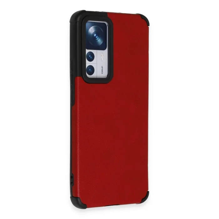 BUĞZ Xiaomi Mi 12t Kılıf Loop Deri Silikon - Kırmızı