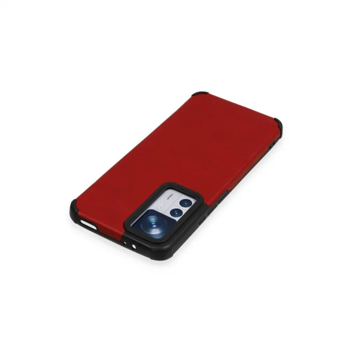 BUĞZ Xiaomi Mi 12t Kılıf Loop Deri Silikon - Kırmızı