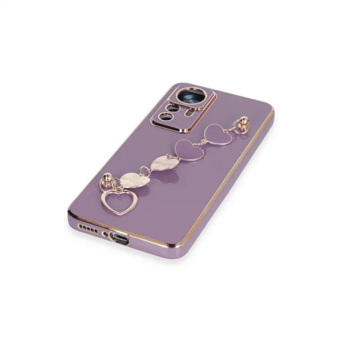 BUĞZ Xiaomi Mi 12t Pro Kılıf Esila Silikon - Mor