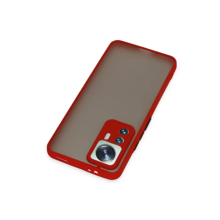 BUĞZ Xiaomi Mi 12t Pro Kılıf Montreal Silikon Kapak - Kırmızı