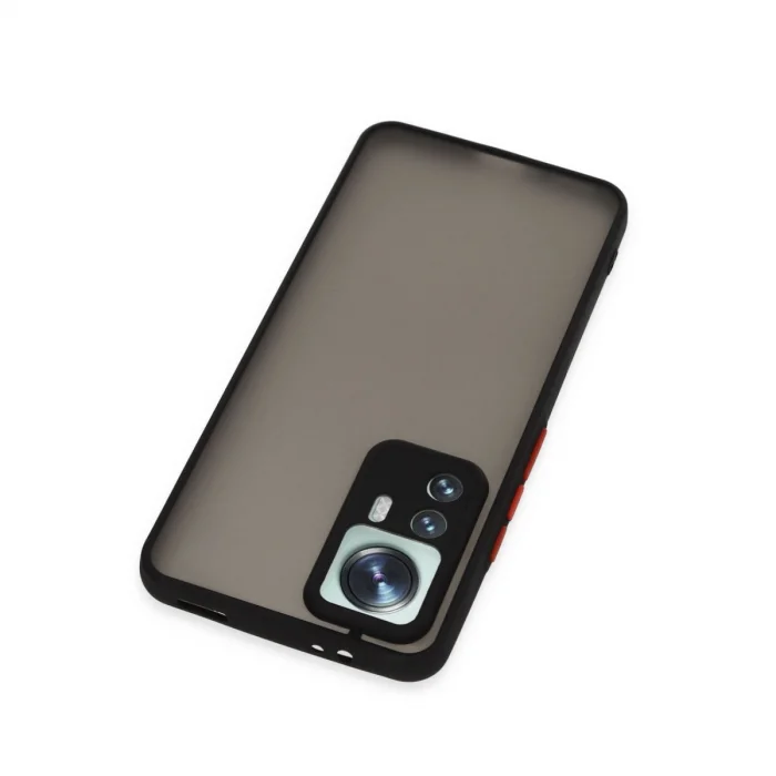 BUĞZ Xiaomi Mi 12t Pro Kılıf Montreal Silikon Kapak - Siyah