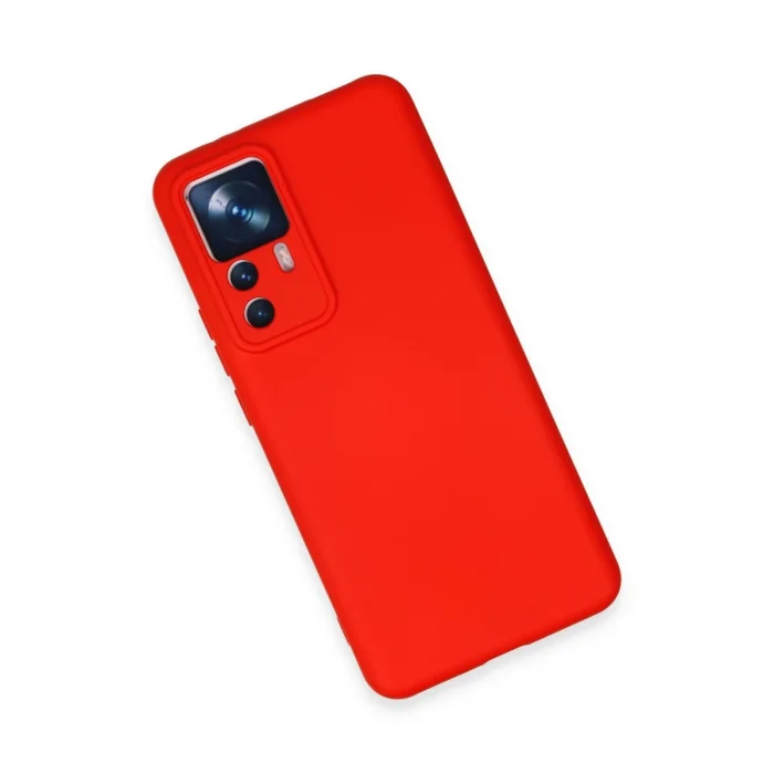 BUĞZ Xiaomi Mi 12t Pro Kılıf Nano İçi Kadife Silikon - Kırmızı