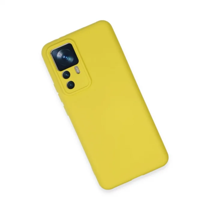 BUĞZ Xiaomi Mi 12t Pro Kılıf Nano İçi Kadife Silikon - Sarı