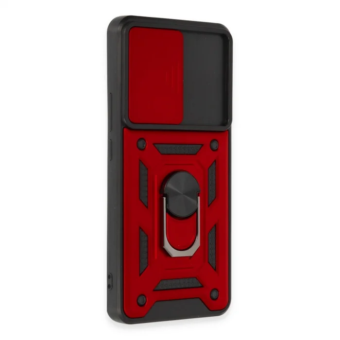 BUĞZ Xiaomi Mi 12t Pro Kılıf Pars Lens Yüzüklü Silikon - Kırmızı