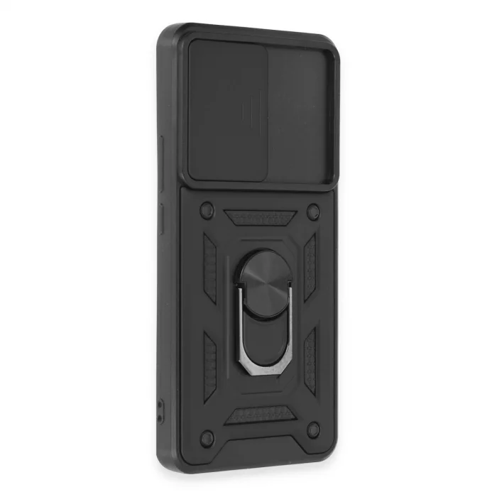 BUĞZ Xiaomi Mi 12t Pro Kılıf Pars Lens Yüzüklü Silikon - Siyah