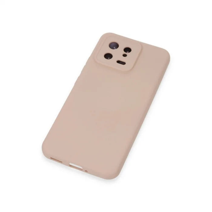 BUĞZ Xiaomi Mi 13 Kılıf Nano İçi Kadife Silikon - Pudra