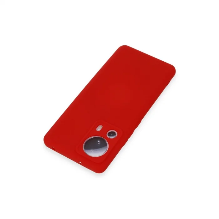 BUĞZ Xiaomi Mi 13 Lite Kılıf Nano İçi Kadife Silikon - Kırmızı