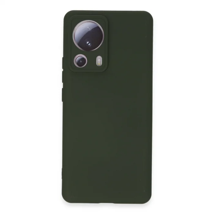 BUĞZ Xiaomi Mi 13 Lite Kılıf Nano İçi Kadife Silikon - Koyu Yeşil