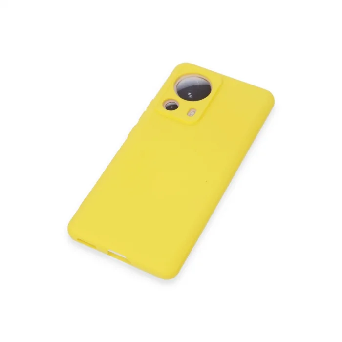 BUĞZ Xiaomi Mi 13 Lite Kılıf Nano İçi Kadife Silikon - Sarı