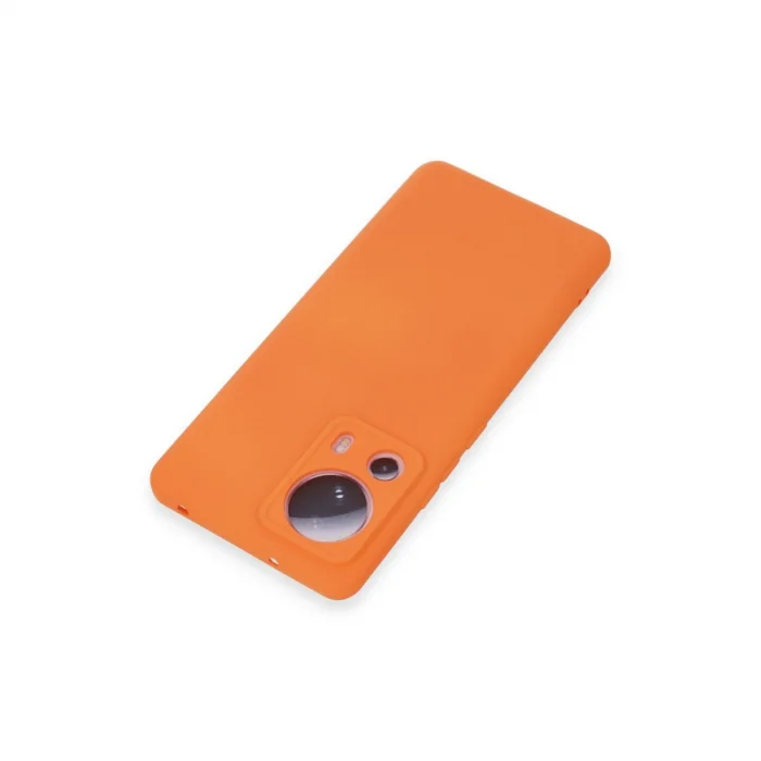 BUĞZ Xiaomi Mi 13 Lite Kılıf Nano İçi Kadife Silikon - Turuncu