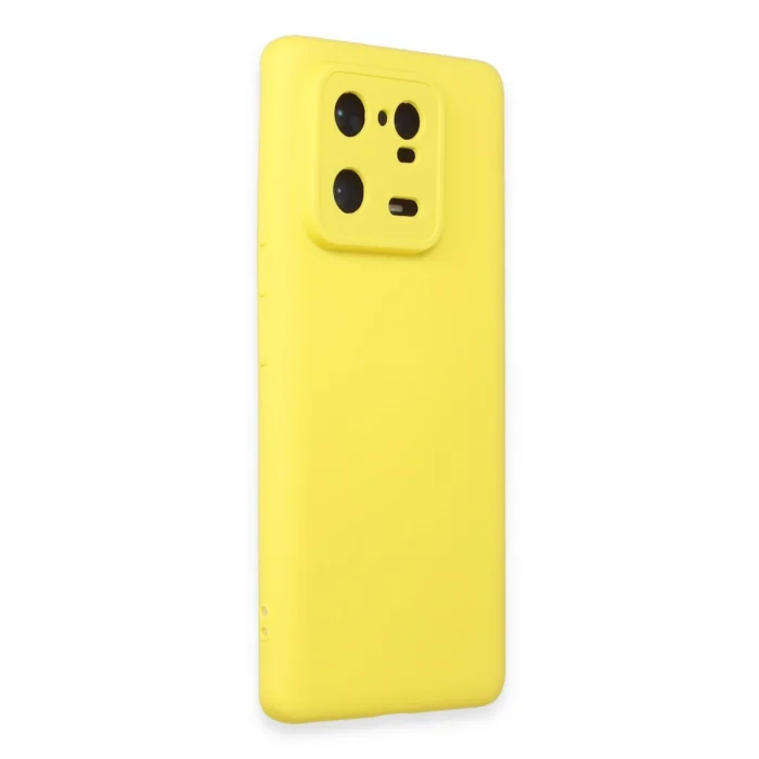 BUĞZ Xiaomi Mi 13 Pro Kılıf Nano İçi Kadife Silikon - Sarı