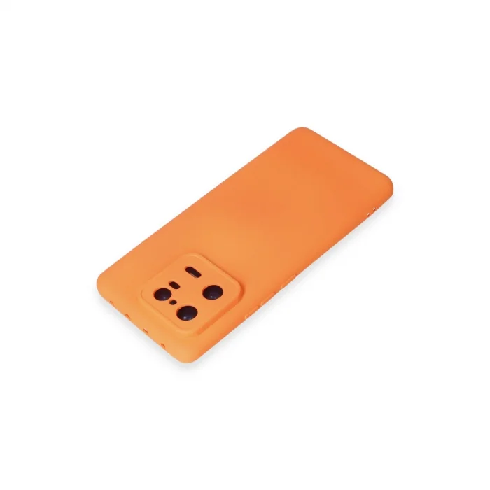 BUĞZ Xiaomi Mi 13 Pro Kılıf Nano İçi Kadife Silikon - Turuncu