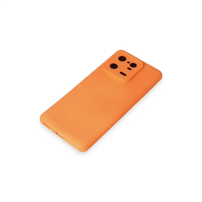 BUĞZ Xiaomi Mi 13 Pro Kılıf Nano İçi Kadife Silikon - Turuncu