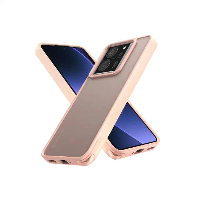 BUĞZ Xiaomi Mi 13t Kılıf Elegant Kapak - Pudra