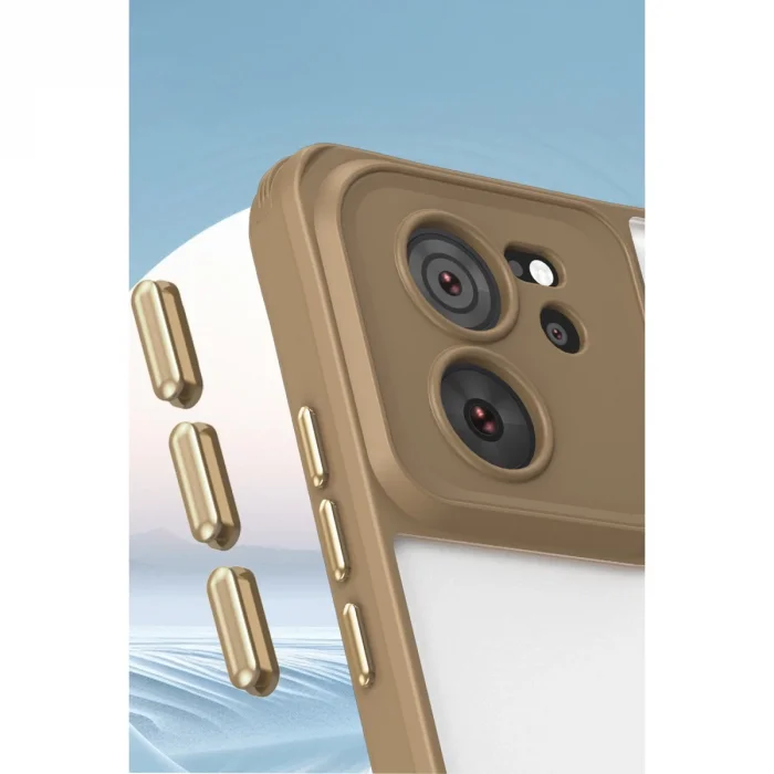 BUĞZ Xiaomi Mi 13t Pro Kılıf Penta Silikon Kılıf - Çöl Titanyum