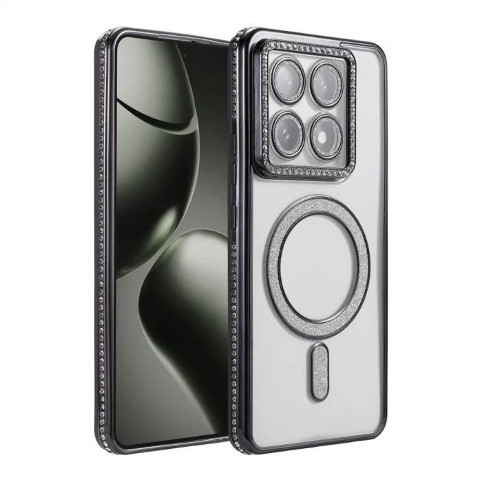 BUĞZ Xiaomi Mi 14t Pro Joke Simli Magneticsafe Kılıf - Siyah