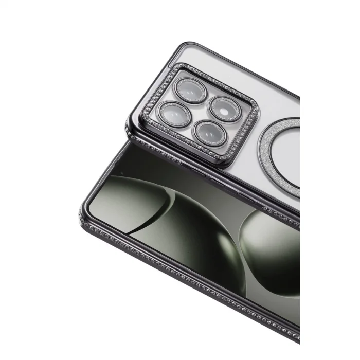 BUĞZ Xiaomi Mi 14t Pro Joke Simli Magneticsafe Kılıf - Siyah