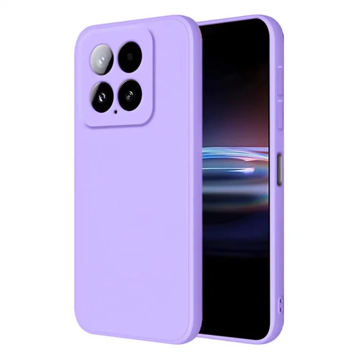 BUĞZ Xiaomi Mi 14t Pro Kılıf Nano İçi Kadife Silikon - Lila