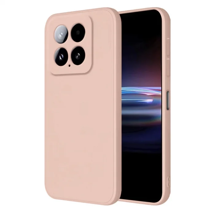 BUĞZ Xiaomi Mi 14t Pro Kılıf Nano İçi Kadife Silikon - Pudra