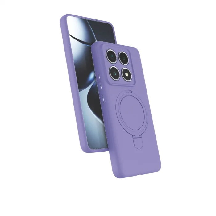 BUĞZ Xiaomi Mi 14t Pro Regal Magsafe Standlı Kapak - Lila