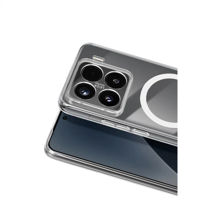 BUĞZ Xiaomi Mi 15 Combo Sert Şeffaf Magsafe Kapak - Şeffaf