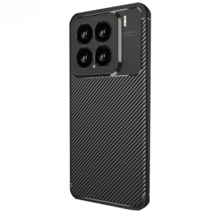BUĞZ Xiaomi Mi 15 Kılıf Auto Focus Karbon Kapak - Siyah
