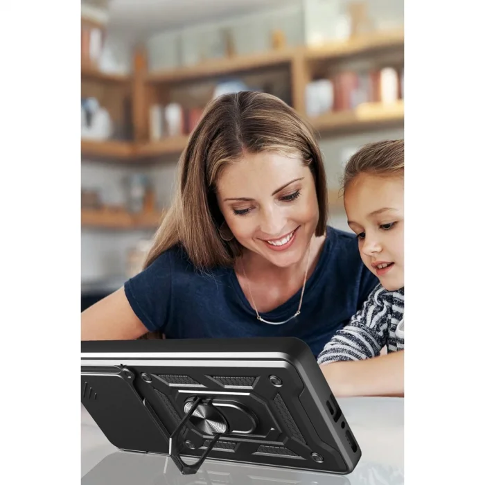 BUĞZ Xiaomi Mi 15 Kılıf Pars Lens Yüzüklü Silikon - Lacivert