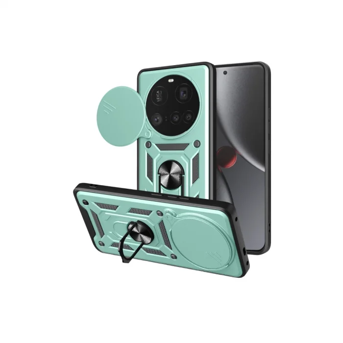 BUĞZ Xiaomi Mi 15 Ultra Kılıf Pars Lens Yüzüklü Silikon - Yeşil