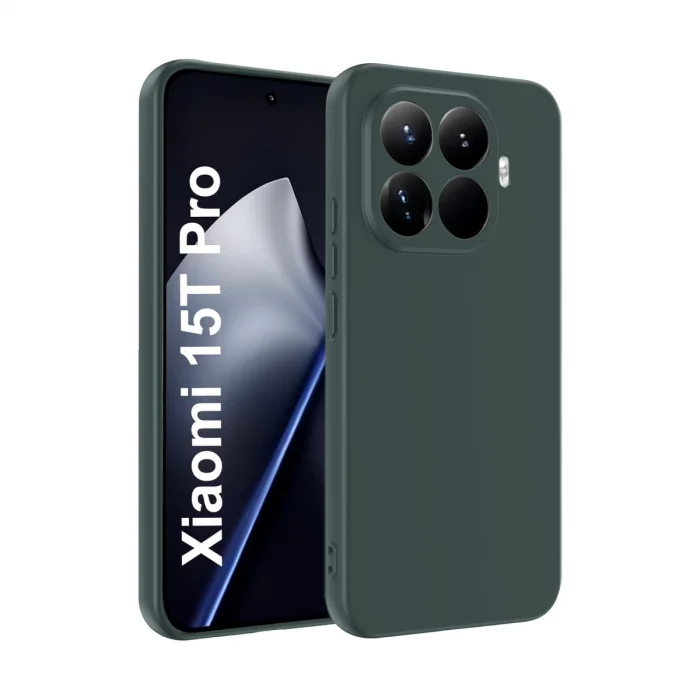 BUĞZ Xiaomi Mi 15t Pro First Silikon - Koyu Yeşil