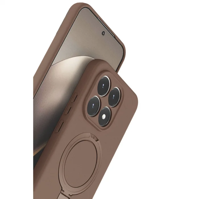 BUĞZ Xiaomi Mi 15t Regal Magsafe Standlı Kapak - Çöl Titanyum