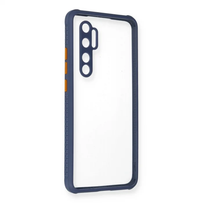 BUĞZ Xiaomi Mi Note 10 Lite Kılıf Miami Şeffaf Silikon - Gri