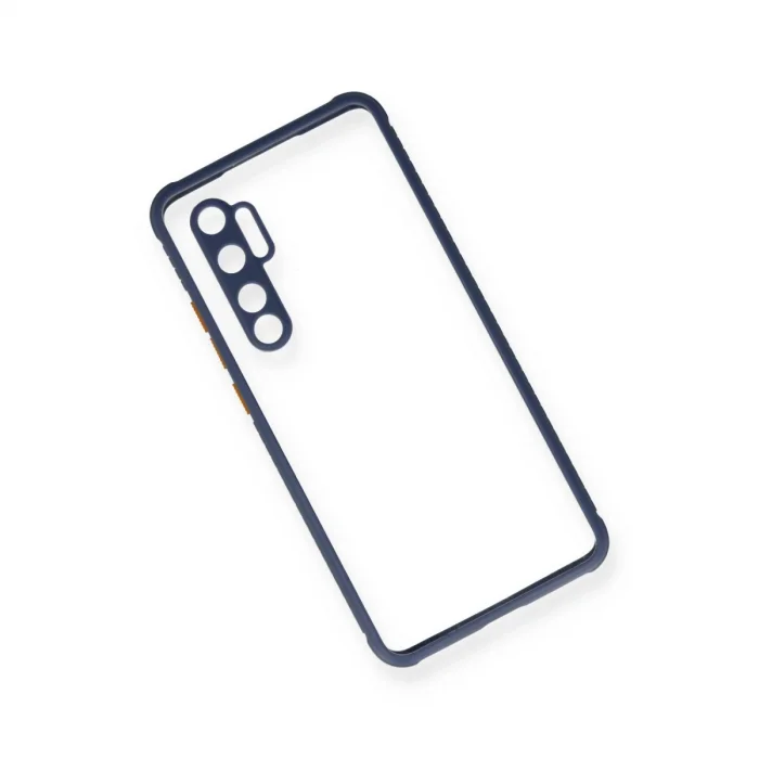 BUĞZ Xiaomi Mi Note 10 Lite Kılıf Miami Şeffaf Silikon - Gri